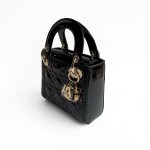 Dior Lady Dior Bag in Cannage Quilted Patent Leather
